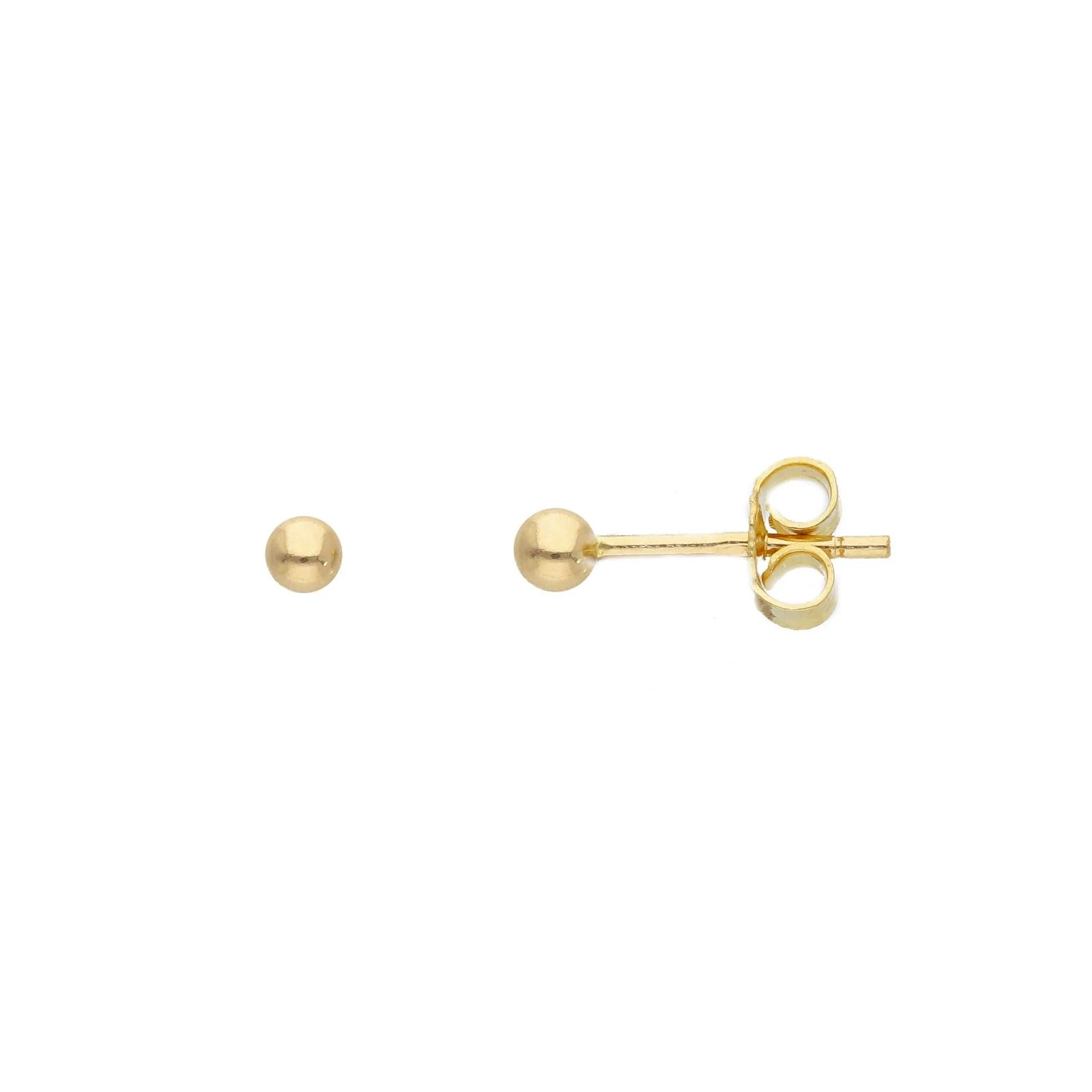 14K Gold Small Ball Stud Earrings