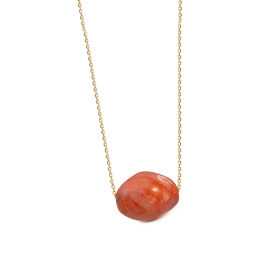 14K Gold, Coral Necklace - Image 3
