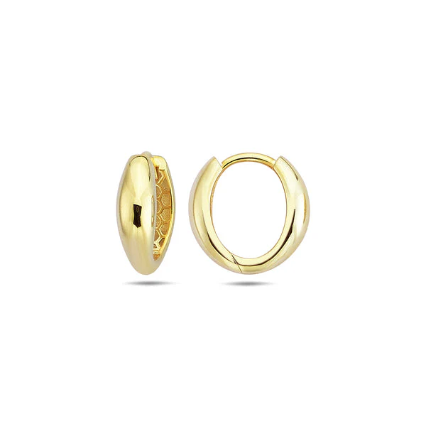 9K Gold Bold Oval Hoops