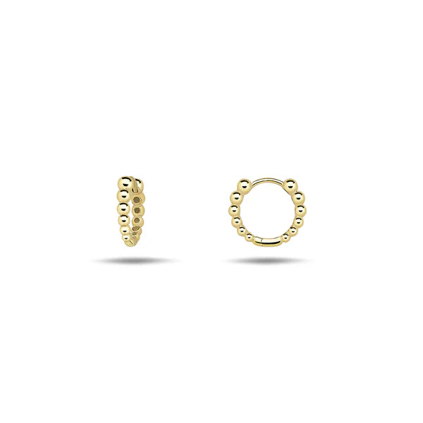9K Gold Bubbly Hoops