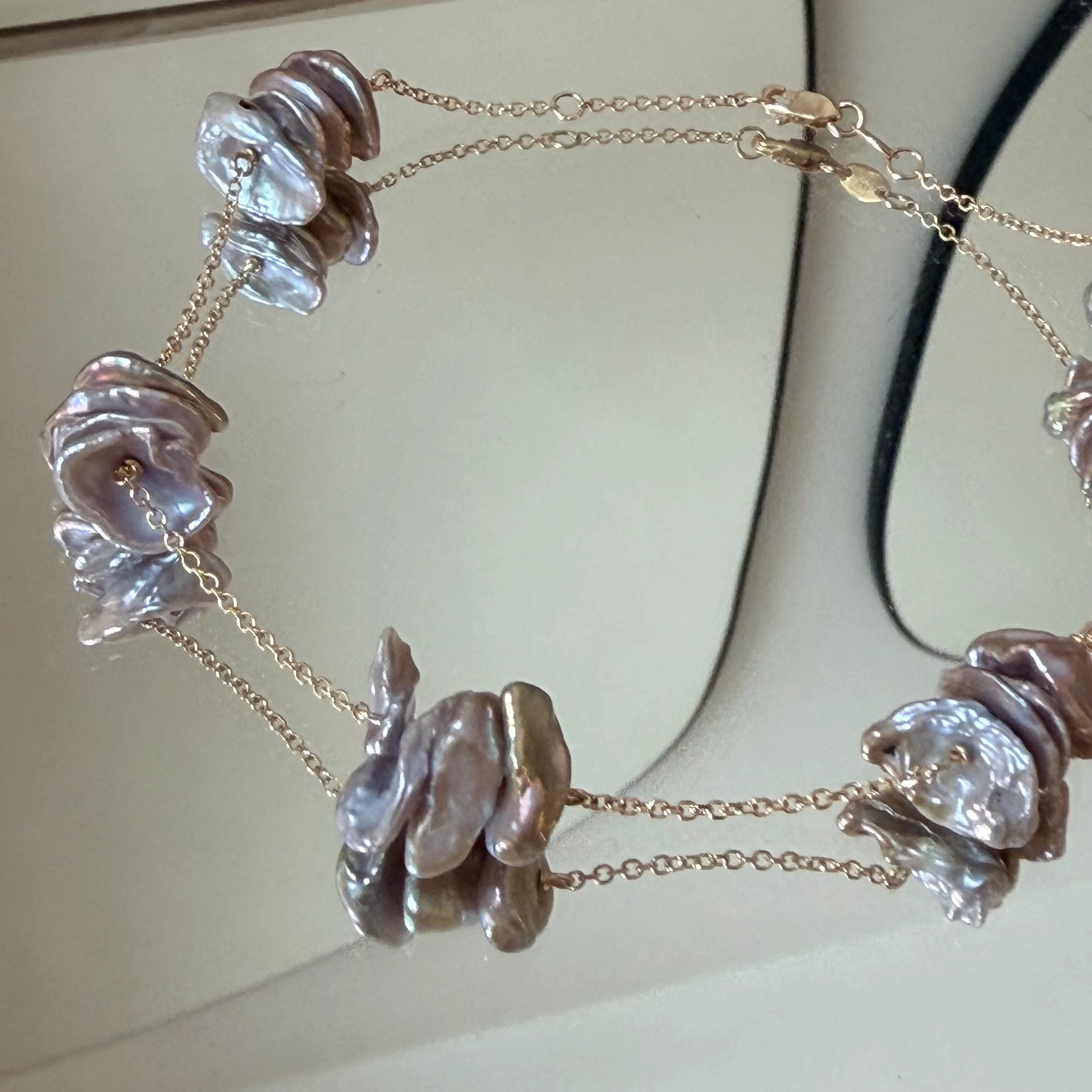 Anklet Chain With Grey Pearls - Image 8