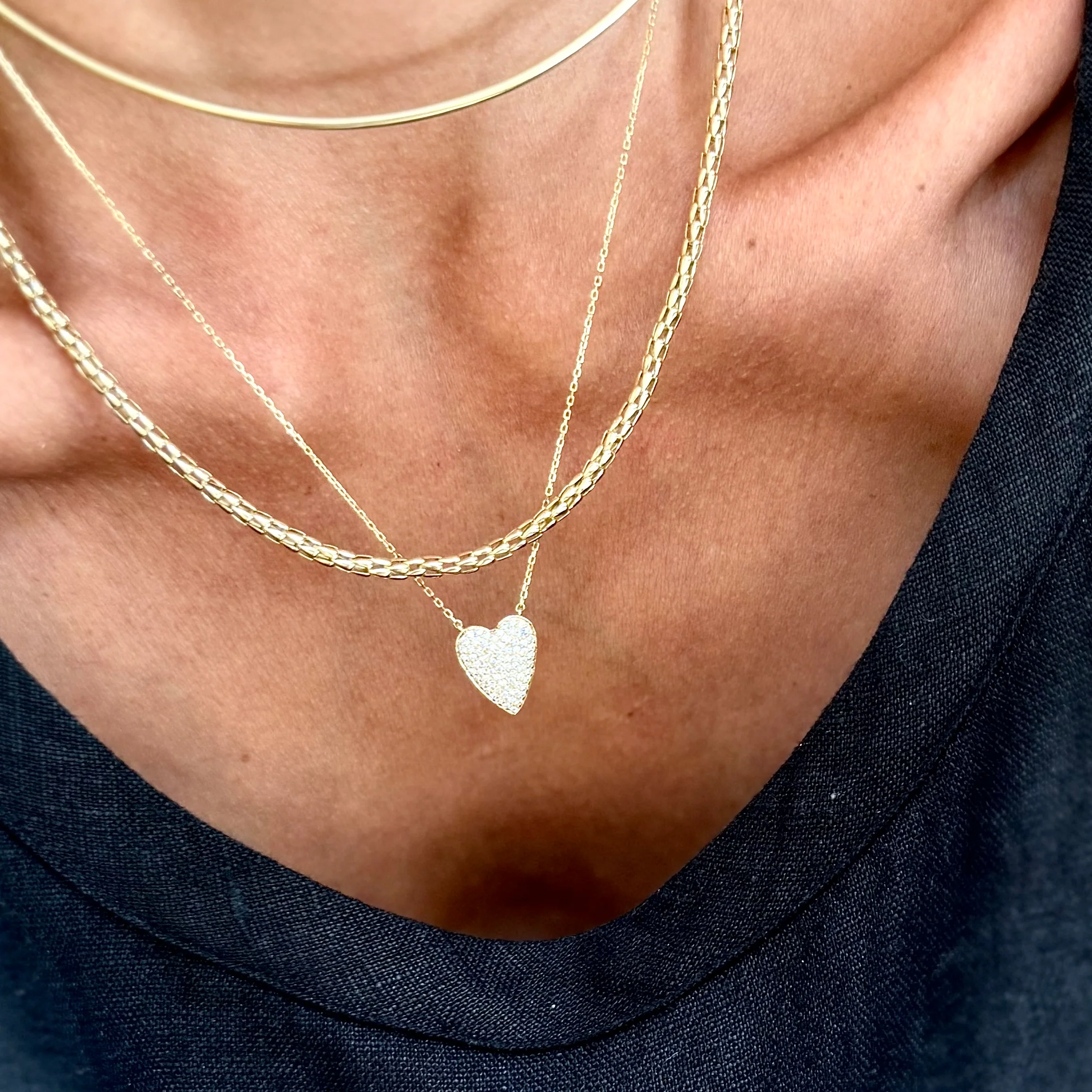 Pavé Heart Necklace - Image 7