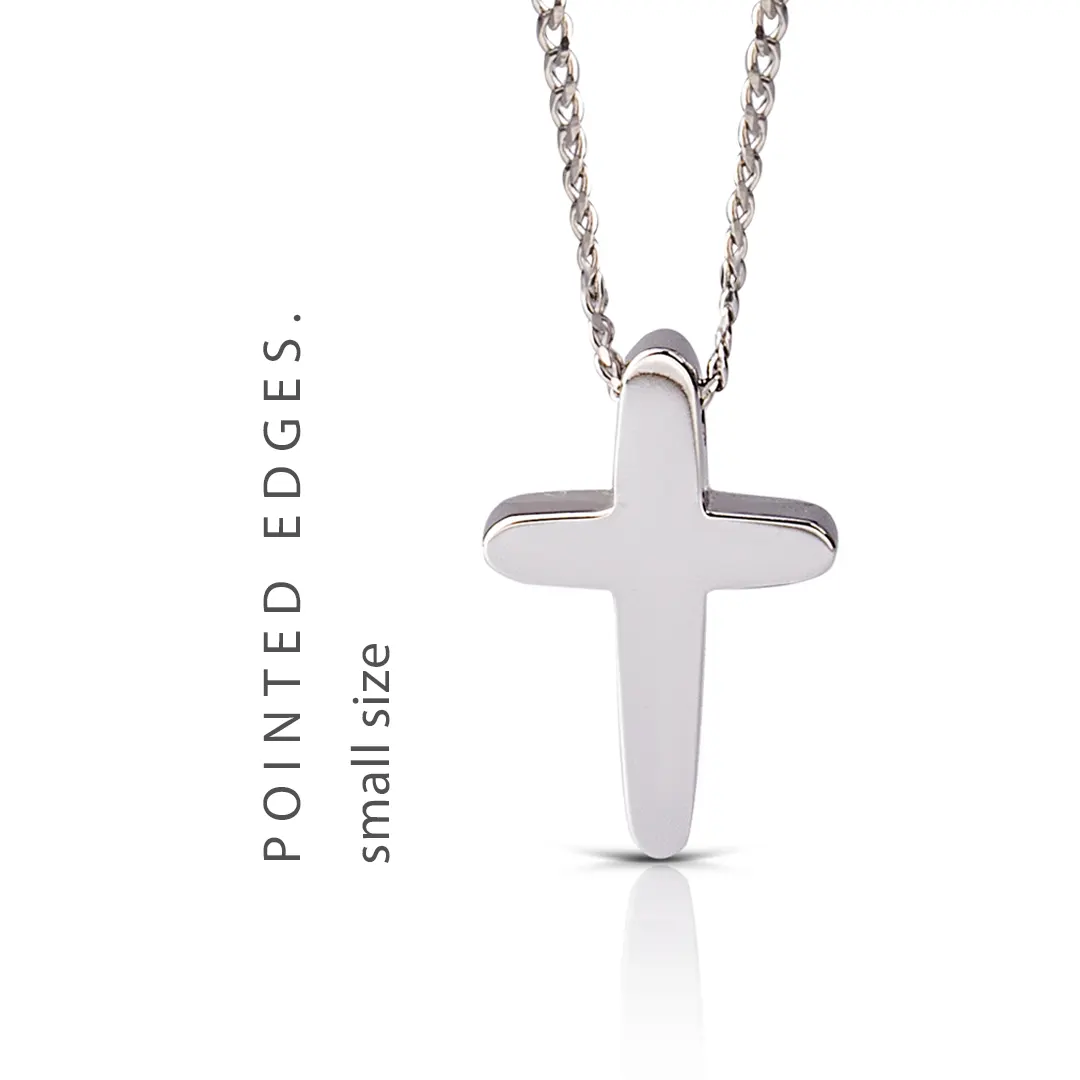 Pointed Edges Gold Cross Pendant, Medium Size - Image 4