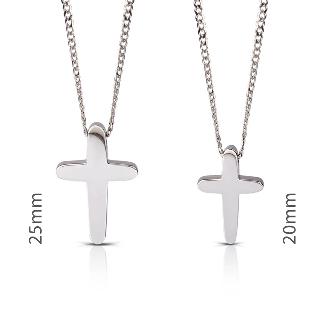 Pointed Edges Gold Cross Pendant, Medium Size - Image 5