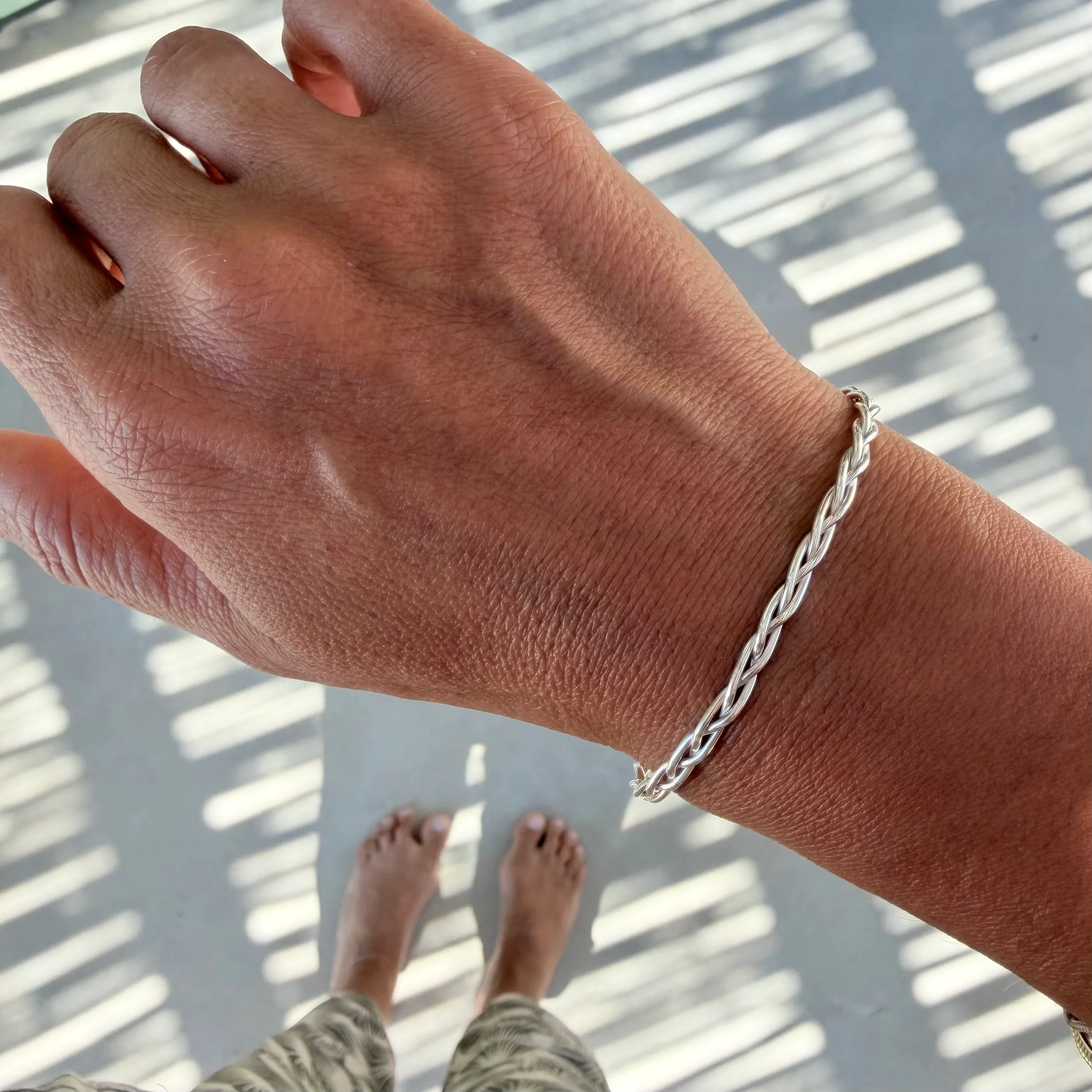 Silver Braided Bracelet - Image 4